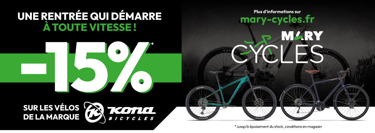 Promotions -15% vélos Kona